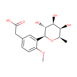 COc1ccc(CC(=O)O)cc1[C@@H]1O[C@H](C)[C@H](O)[C@H](O)[C@H]1O ZINC000004632968
