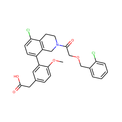 COc1ccc(CC(=O)O)cc1-c1ccc(Cl)c2c1CN(C(=O)COCc1ccccc1Cl)CC2 ZINC000144022132