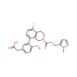 COc1ccc(CC(=O)O)cc1-c1ccc(F)c2c1CN(C(=O)OCc1ccnn1C)CC2 ZINC000144136659