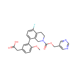 COc1ccc(CC(=O)O)cc1-c1ccc(F)c2c1CN(C(=O)OCc1cncnc1)CC2 ZINC000144006598