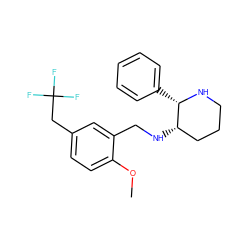 COc1ccc(CC(F)(F)F)cc1CN[C@H]1CCCN[C@H]1c1ccccc1 ZINC000022450672