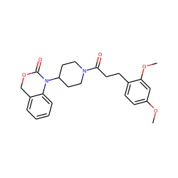 COc1ccc(CCC(=O)N2CCC(N3C(=O)OCc4ccccc43)CC2)c(OC)c1 ZINC000028759433