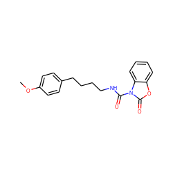 COc1ccc(CCCCNC(=O)n2c(=O)oc3ccccc32)cc1 ZINC000653796419