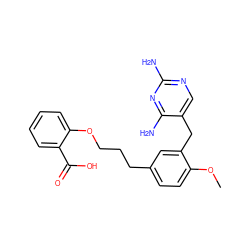 COc1ccc(CCCOc2ccccc2C(=O)O)cc1Cc1cnc(N)nc1N ZINC000013559766