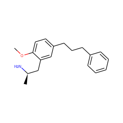 COc1ccc(CCCc2ccccc2)cc1C[C@@H](C)N ZINC000013864199