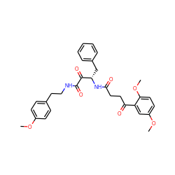 COc1ccc(CCNC(=O)C(=O)[C@H](Cc2ccccc2)NC(=O)CCC(=O)c2cc(OC)ccc2OC)cc1 ZINC000044387386