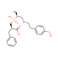 COc1ccc(CCNC[C@H](N)[P@](=O)(O)C[C@H](Cc2ccccc2)C(=O)O)cc1 ZINC000653895471