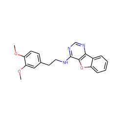 COc1ccc(CCNc2ncnc3c2oc2ccccc23)cc1OC ZINC000004302057