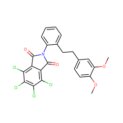 COc1ccc(CCc2ccccc2N2C(=O)c3c(Cl)c(Cl)c(Cl)c(Cl)c3C2=O)cc1OC ZINC000049709531