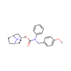 COc1ccc(CN(C(=O)O[C@@H]2C[C@@H]3CC[C@H](C2)[N+]3(C)C)c2ccccc2)cc1 ZINC000101152111