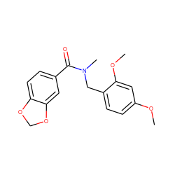 COc1ccc(CN(C)C(=O)c2ccc3c(c2)OCO3)c(OC)c1 ZINC000017919542