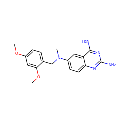 COc1ccc(CN(C)c2ccc3nc(N)nc(N)c3c2)c(OC)c1 ZINC000003814864