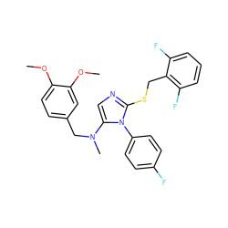 COc1ccc(CN(C)c2cnc(SCc3c(F)cccc3F)n2-c2ccc(F)cc2)cc1OC ZINC001772602641