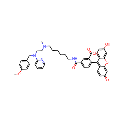 COc1ccc(CN(CCN(C)CCCCCCNC(=O)c2ccc(-c3c4ccc(=O)cc-4oc4cc(O)ccc34)c(C(=O)O)c2)c2ccccn2)cc1 ZINC000028244096