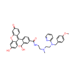 COc1ccc(CN(CCN(C)CCNC(=O)c2ccc(-c3c4ccc(=O)cc-4oc4cc(O)ccc34)c(C(=O)O)c2)c2ccccn2)cc1 ZINC000028248036