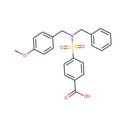 COc1ccc(CN(Cc2ccccc2)S(=O)(=O)c2ccc(C(=O)O)cc2)cc1 ZINC000004169246