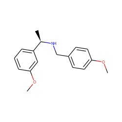 COc1ccc(CN[C@H](C)c2cccc(OC)c2)cc1 ZINC000019909116