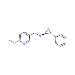 COc1ccc(CN[C@H]2C[C@@H]2c2ccccc2)cn1 ZINC000113365352