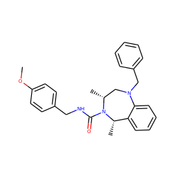 COc1ccc(CNC(=O)N2[C@@H](C)c3ccccc3N(Cc3ccccc3)C[C@H]2C)cc1 ZINC001772624631