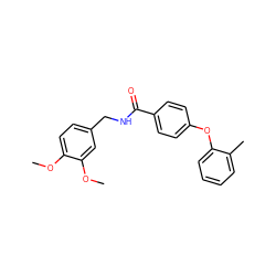 COc1ccc(CNC(=O)c2ccc(Oc3ccccc3C)cc2)cc1OC ZINC000038896167