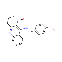 COc1ccc(CNc2c3c(nc4ccccc24)CCC[C@@H]3O)cc1 ZINC000014946503