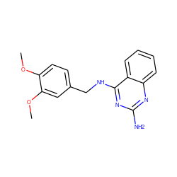 COc1ccc(CNc2nc(N)nc3ccccc23)cc1OC ZINC000321225014