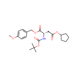 COc1ccc(COC(=O)[C@H](CC(=O)OC2CCCC2)NC(=O)OC(C)(C)C)cc1 ZINC000013478440