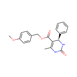 COc1ccc(COC(=O)C2=C(C)NC(=O)N[C@@H]2c2ccccc2)cc1 ZINC000000716226