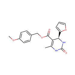 COc1ccc(COC(=O)C2=C(C)NC(=O)N[C@@H]2c2ccco2)cc1 ZINC000095589804