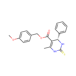 COc1ccc(COC(=O)C2=C(C)NC(=S)N[C@H]2c2ccccc2)cc1 ZINC000006666343