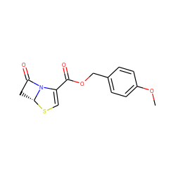 COc1ccc(COC(=O)C2=CS[C@@H]3CC(=O)N23)cc1 ZINC000027518695