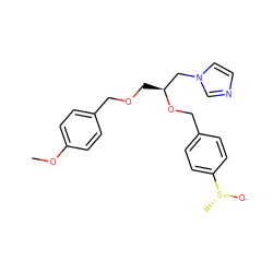 COc1ccc(COC[C@@H](Cn2ccnc2)OCc2ccc([S@@+](C)[O-])cc2)cc1 ZINC000029343202