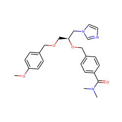 COc1ccc(COC[C@@H](Cn2ccnc2)OCc2ccc(C(=O)N(C)C)cc2)cc1 ZINC000029345234