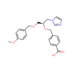 COc1ccc(COC[C@@H](Cn2ccnc2)OCc2ccc(C(=O)O)cc2)cc1 ZINC000001626086