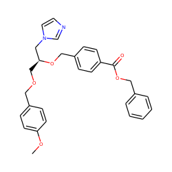 COc1ccc(COC[C@@H](Cn2ccnc2)OCc2ccc(C(=O)OCc3ccccc3)cc2)cc1 ZINC000029336224