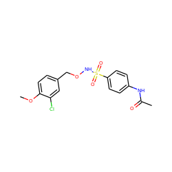 COc1ccc(CONS(=O)(=O)c2ccc(NC(C)=O)cc2)cc1Cl ZINC000001125121