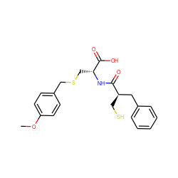 COc1ccc(CSC[C@@H](NC(=O)[C@H](CS)Cc2ccccc2)C(=O)O)cc1 ZINC000026494565