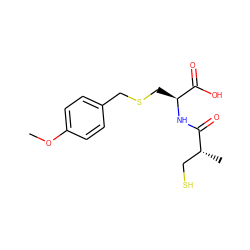 COc1ccc(CSC[C@H](NC(=O)[C@H](C)CS)C(=O)O)cc1 ZINC000040864274