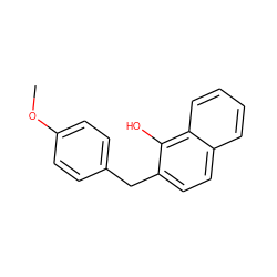 COc1ccc(Cc2ccc3ccccc3c2O)cc1 ZINC000027198170