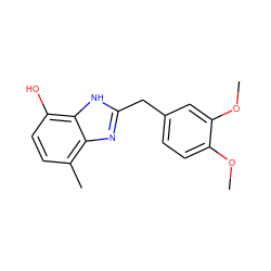 COc1ccc(Cc2nc3c(C)ccc(O)c3[nH]2)cc1OC ZINC000026292291