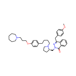 COc1ccc(Cc2nn(C[C@H]3CCCN3CCCCc3ccc(OCCCN4CCCCCC4)cc3)c(=O)c3ccccc23)cc1 ZINC000043175207