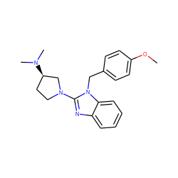 COc1ccc(Cn2c(N3CC[C@@H](N(C)C)C3)nc3ccccc32)cc1 ZINC000049111116