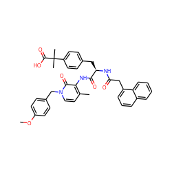 COc1ccc(Cn2ccc(C)c(NC(=O)[C@@H](Cc3ccc(C(C)(C)C(=O)O)cc3)NC(=O)Cc3cccc4ccccc34)c2=O)cc1 ZINC000026480471