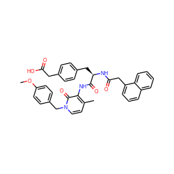 COc1ccc(Cn2ccc(C)c(NC(=O)[C@@H](Cc3ccc(CC(=O)O)cc3)NC(=O)Cc3cccc4ccccc34)c2=O)cc1 ZINC000026486613