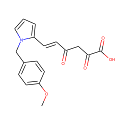 COc1ccc(Cn2cccc2/C=C/C(=O)CC(=O)C(=O)O)cc1 ZINC000013674096