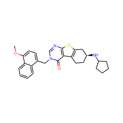 COc1ccc(Cn2cnc3sc4c(c3c2=O)CC[C@H](NC2CCCC2)C4)c2ccccc12 ZINC001772626953