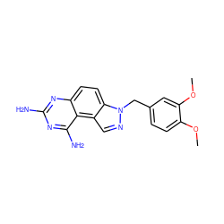 COc1ccc(Cn2ncc3c4c(N)nc(N)nc4ccc32)cc1OC ZINC000045322685