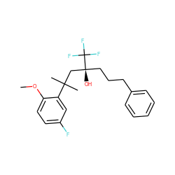 COc1ccc(F)cc1C(C)(C)C[C@@](O)(CCCc1ccccc1)C(F)(F)F ZINC000028862195