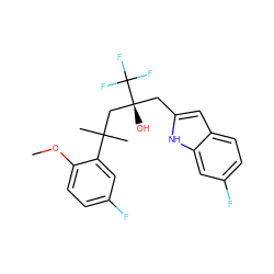 COc1ccc(F)cc1C(C)(C)C[C@@](O)(Cc1cc2ccc(F)cc2[nH]1)C(F)(F)F ZINC000034271127