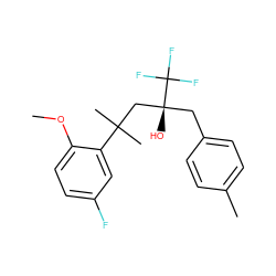 COc1ccc(F)cc1C(C)(C)C[C@@](O)(Cc1ccc(C)cc1)C(F)(F)F ZINC000028862278